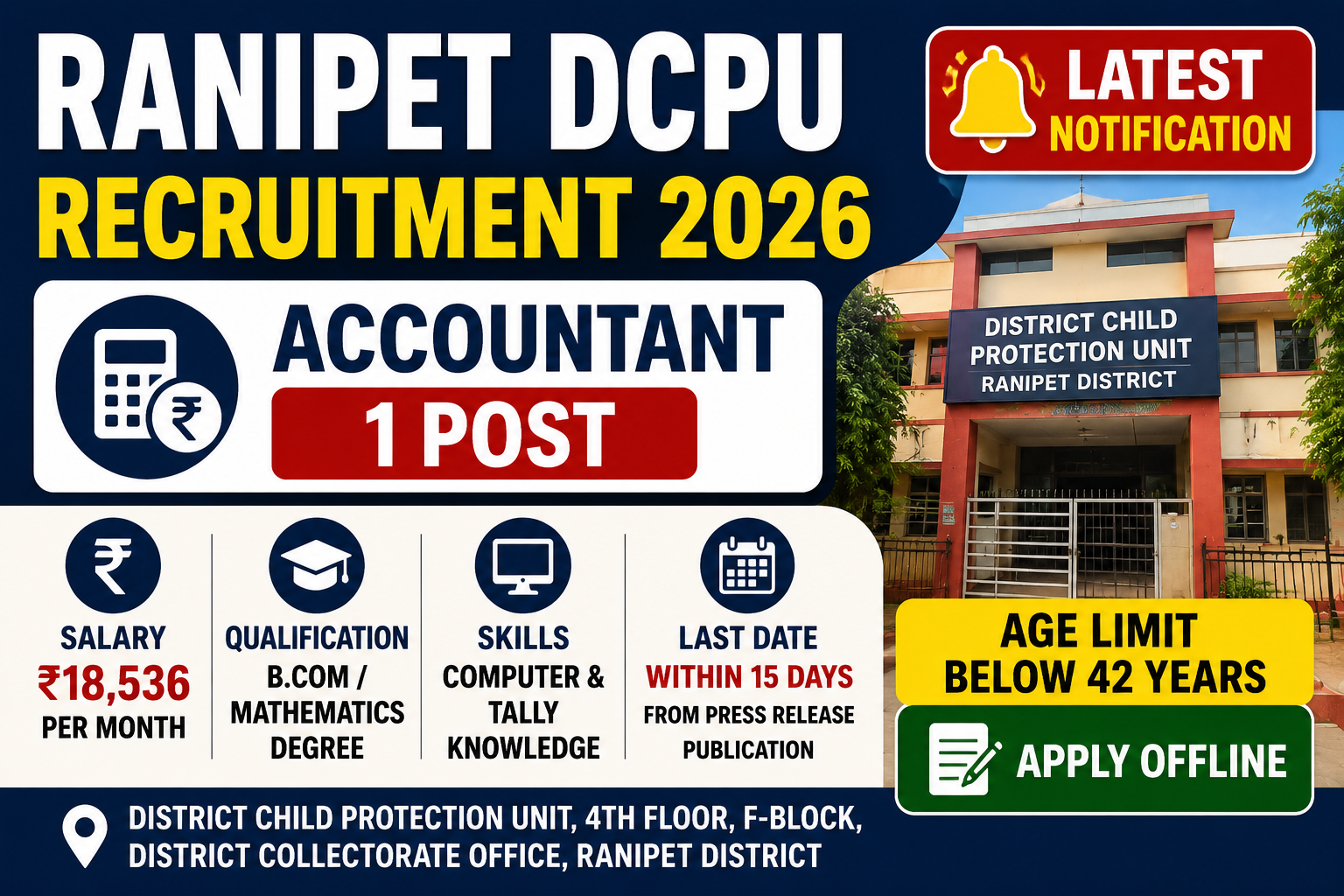 Ranipet DCPU Recruitment 2026