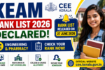 KEAM Rank List 2026
