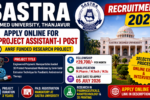 SASTRA University Recruitment 2026