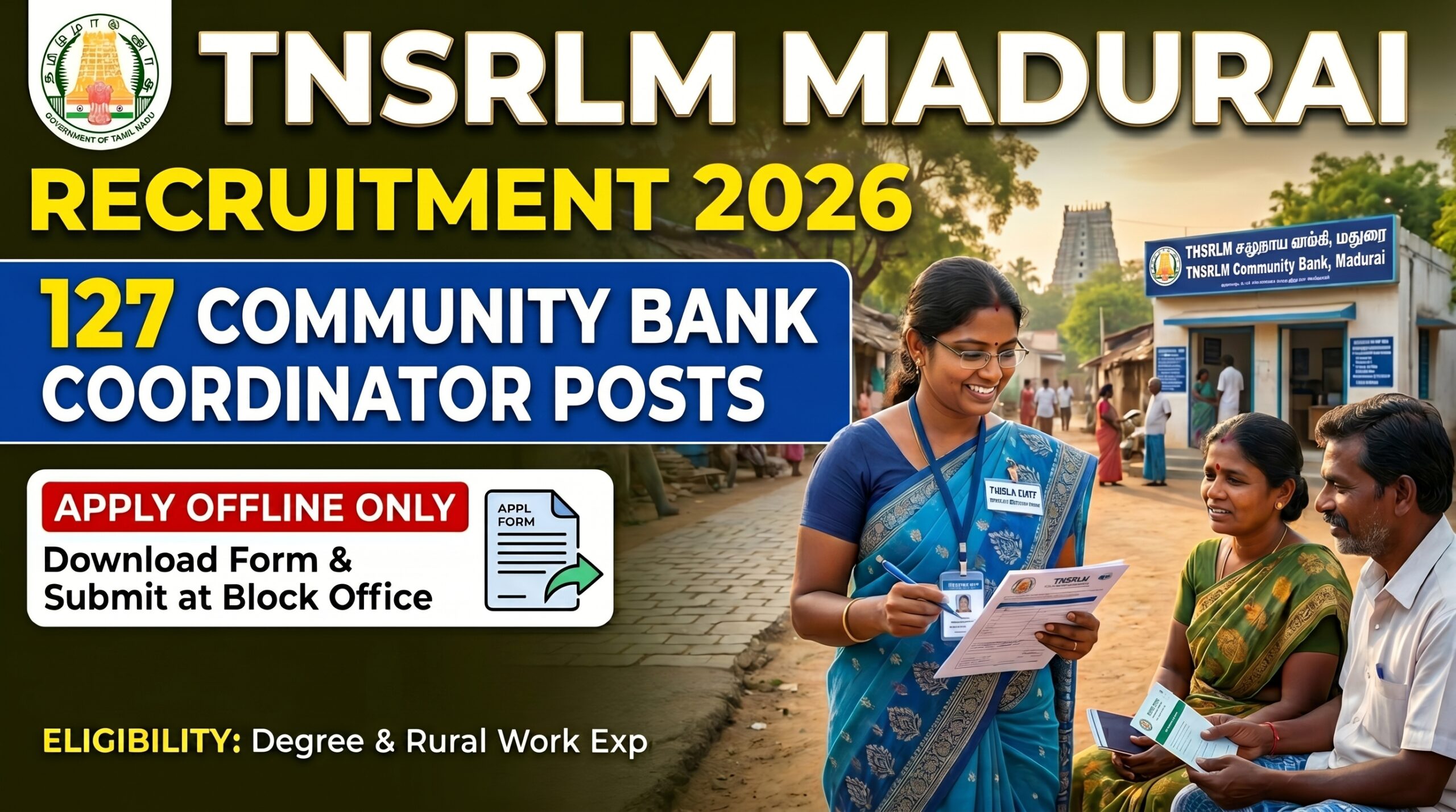 TNSRLM Madurai Recruitment 2026