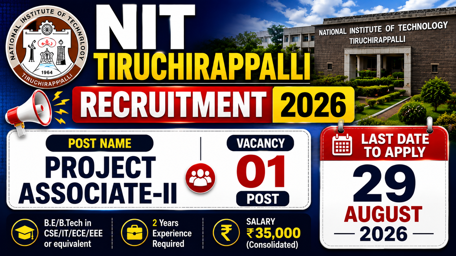 NIT Trichy Recruitment 2026