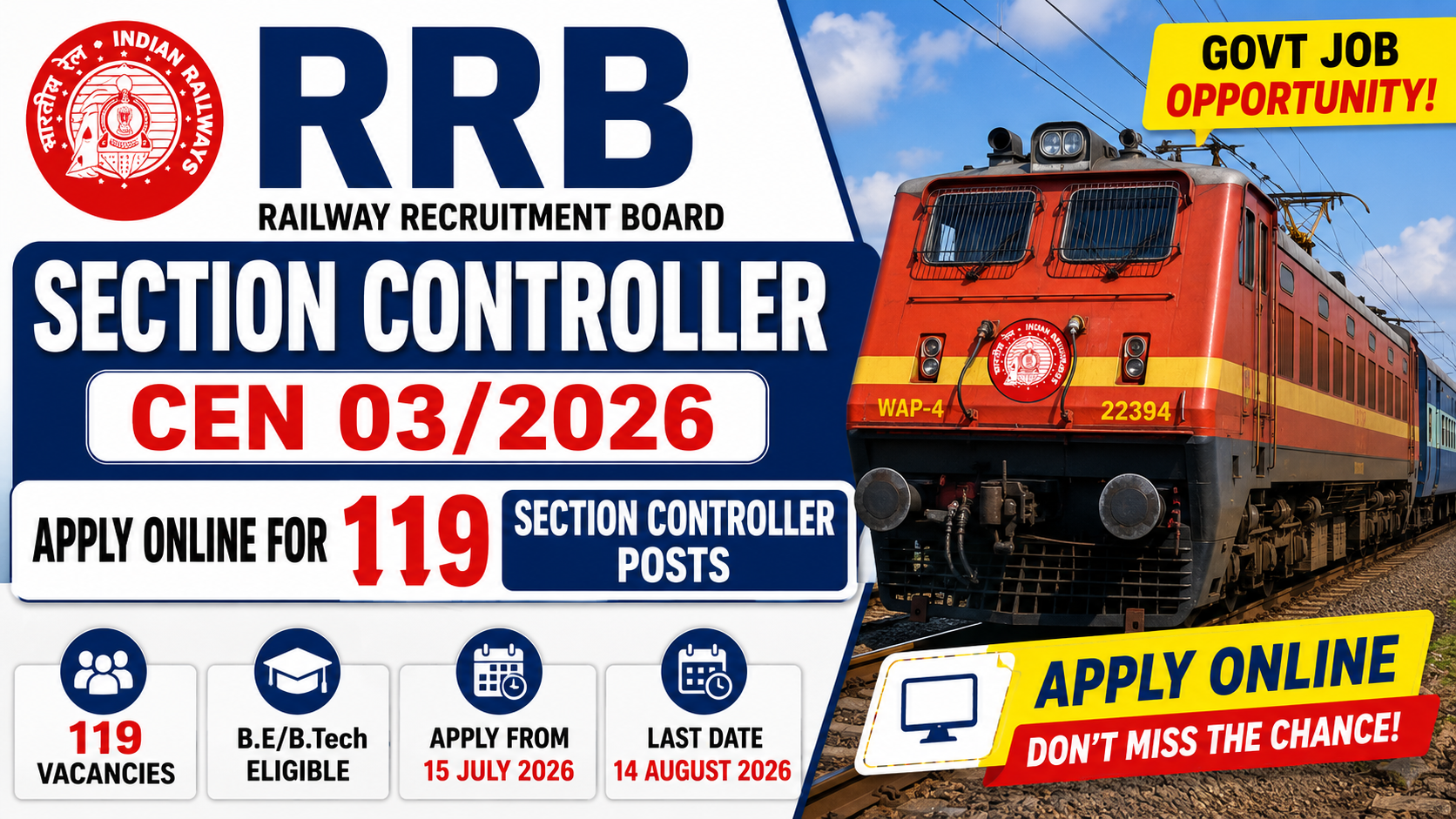 RRB Section Controller CEN 03/2026