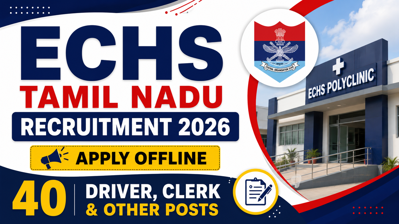 ECHS Tamil Nadu Recruitment 2026