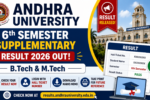 Andhra University 6th Sem Supplementary Result 2026