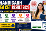 Chandigarh BEd CET Result 2026