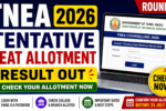 TNEA Round 1 Tentative Seat Allotment Result 2026