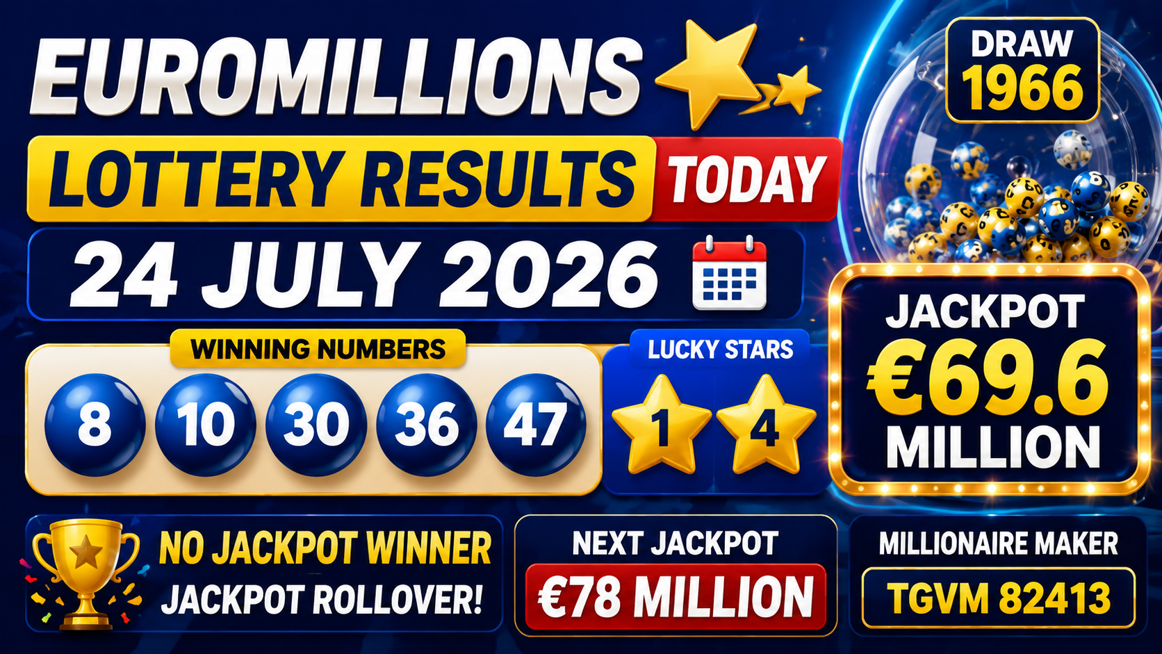 EuroMillions Lottery Results Today 24 July 2026