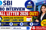 SBI CBO Interview Call Letter 2026