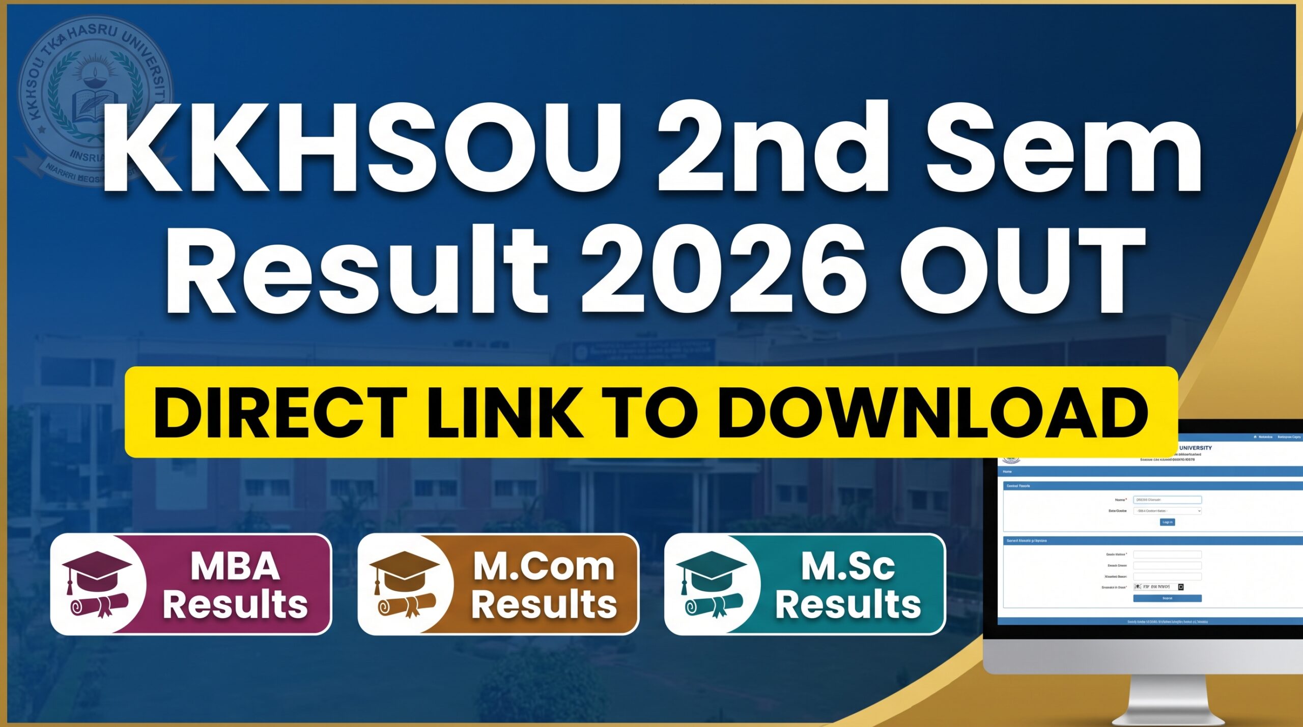 KKHSOU 2nd Sem Result 2026
