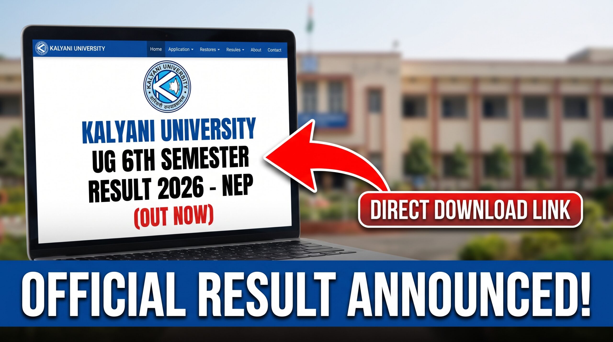 Kalyani University UG 6th Sem Result 2026