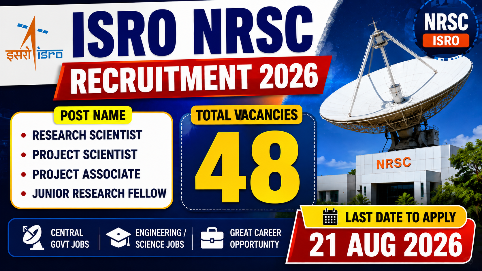 ISRO NRSC Recruitment 2026