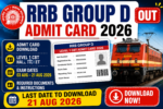 RRB Group D Admit Card 2026