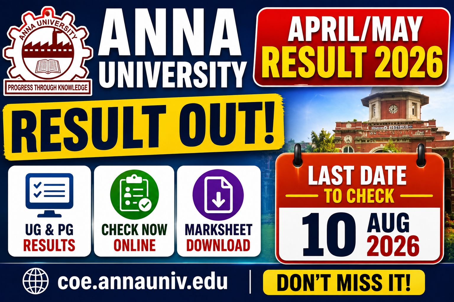 Anna University April May Result 2026