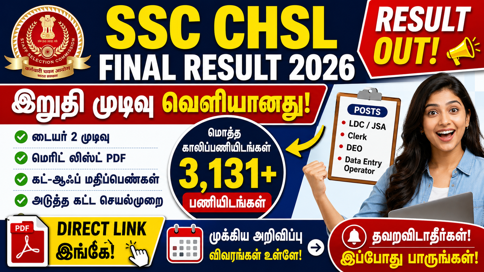 SSC CHSL Final Result 2026