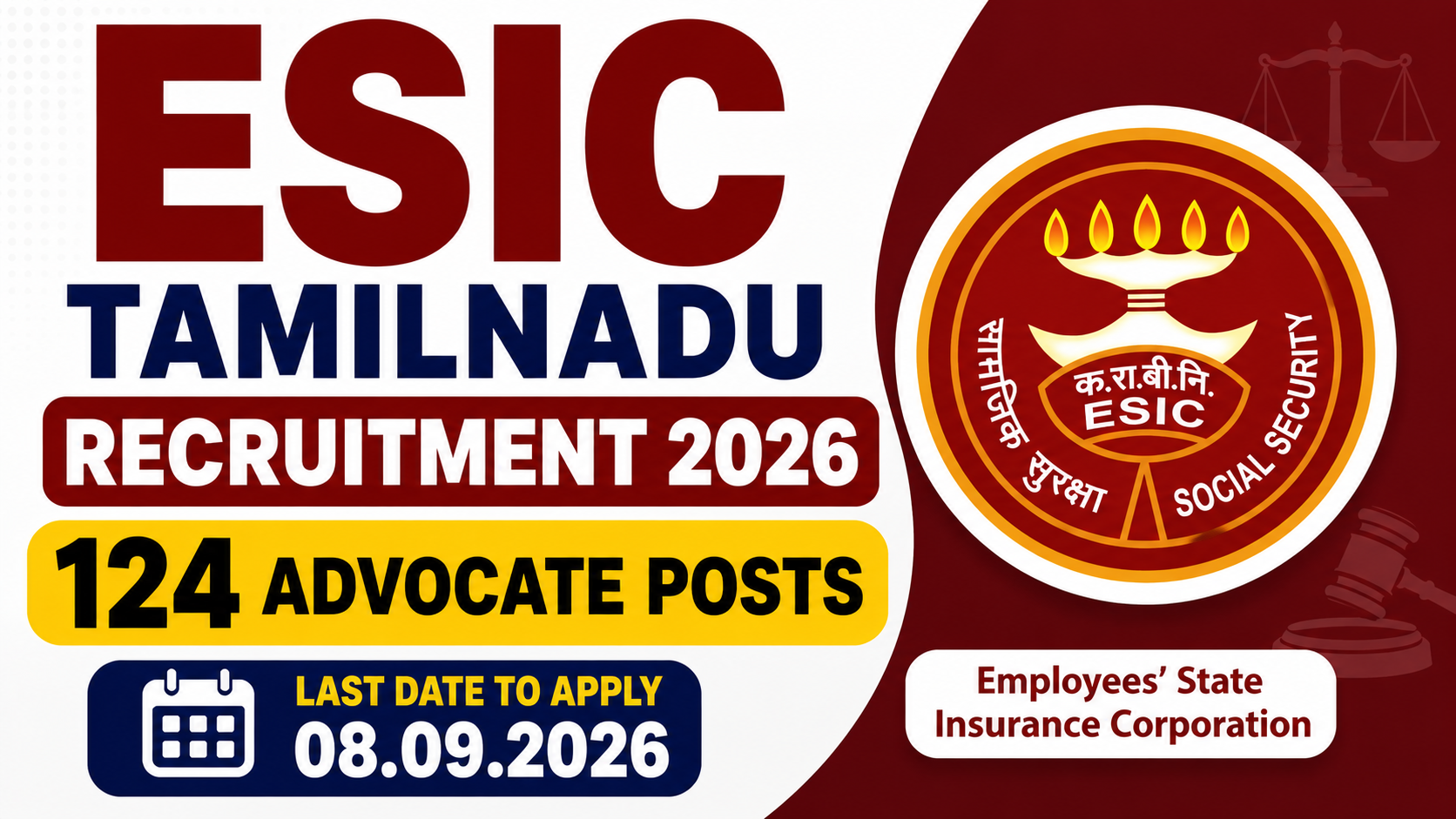 ESIC Tamilnadu Recruitment 2026