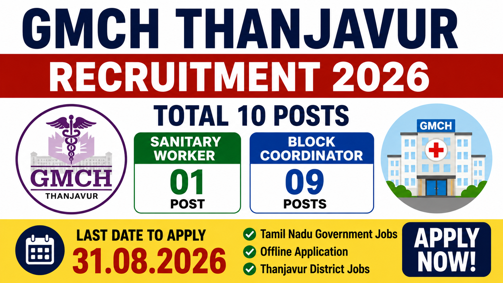 GMCH Thanjavur Recruitment 2026