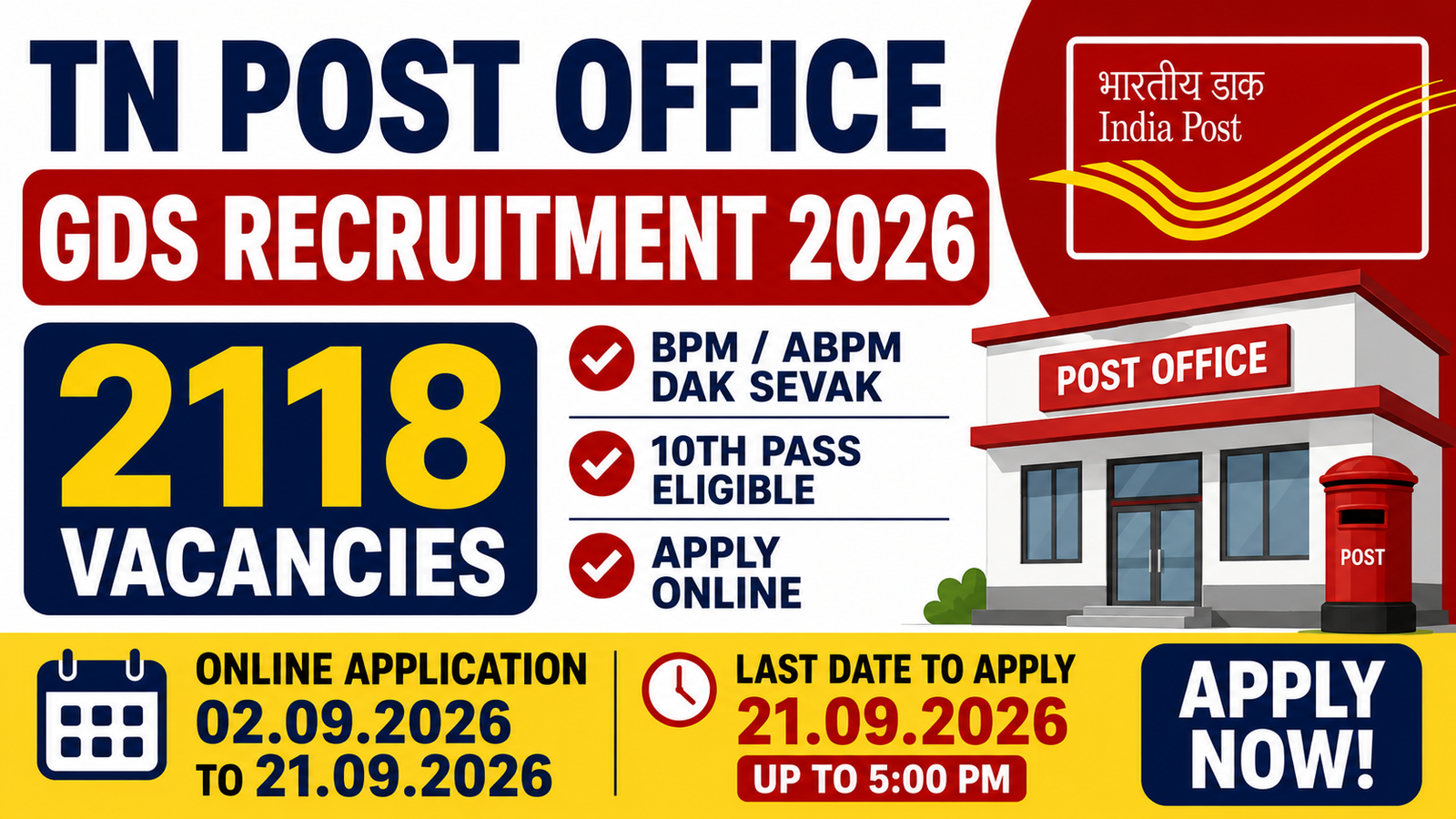 TN Post Office GDS Recruitment 2026