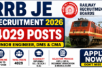 RRB JE Recruitment 2026