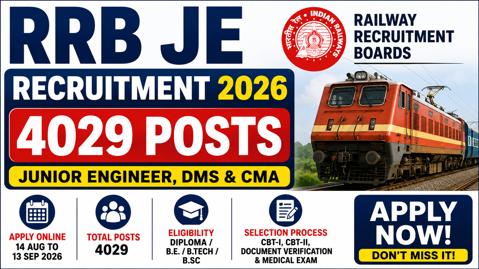 RRB JE Recruitment 2026