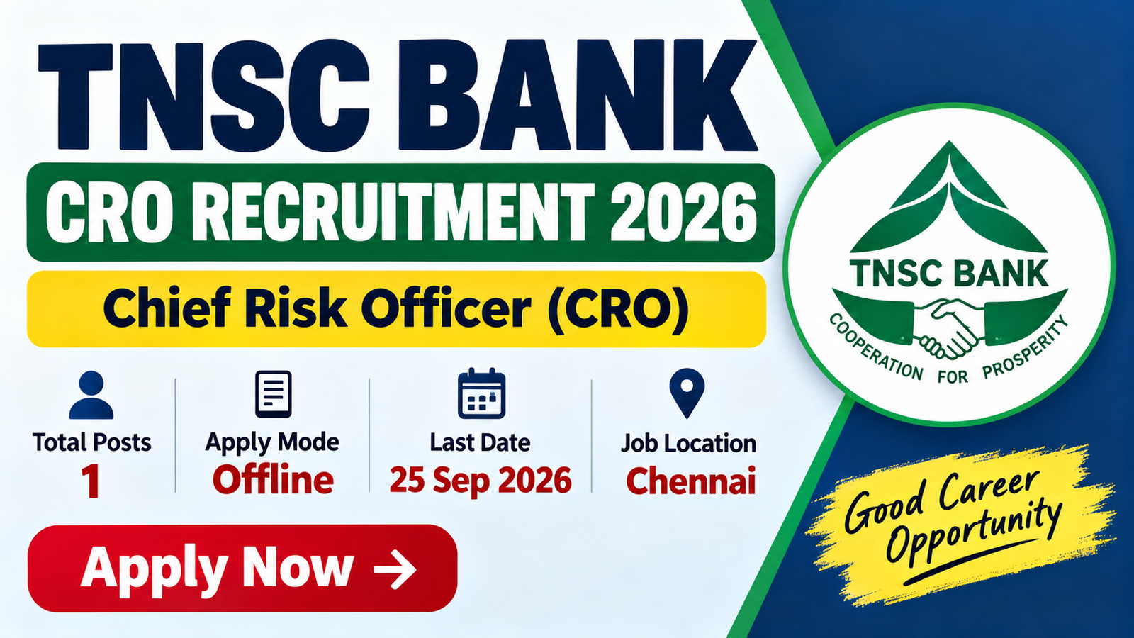 TNSC Bank CRO Recruitment 2026