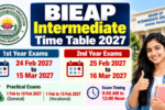 BIEAP Intermediate Time Table 2027