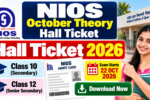 NIOS October Theory Hall Ticket 2026