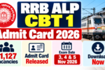 RRB ALP CBT 1 Admit Card 2026
